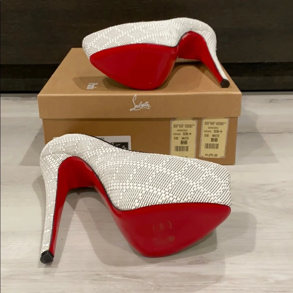Louboutin Daffodile 160 Panama Heels - 38.5 - Picture 7 of 7